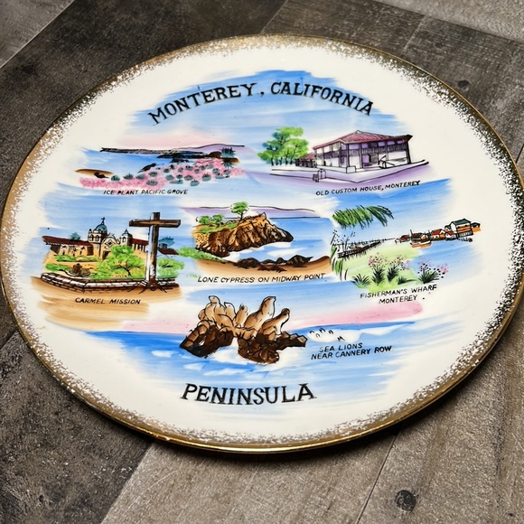 Vintage EFCCO Ceramic Monterey CA Collector Plate Made Japan - Picture 2 of 8